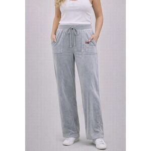 Disney‎ Parks Women's Gray Velour Sweatpants Minnie Mouse Rhinestone Lounge